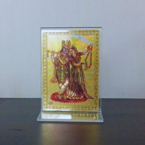 Hitech Sales Radha Krishna Gold-Plated Religious Acrylic Photo Frame Hindu God and Goddess Temple Art Decor for Home, Office, Car Dashboard and Gift Purpose Hitech Sales Radha Krishna Gold-Plated Religious Acrylic Photo Frame Hindu God and Goddess Temple Art Decor for Home, Office, Car Dashboard and Gift Purpose