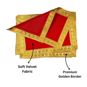 Velvet Pooja Cloth | Bhakti Lehar, Plain Altar Cloth for God Idols, Home Mandir, Temple and Pooja Ghar (14X9) Velvet Pooja Cloth | Bhakti Lehar, Plain Altar Cloth for God Idols, Home Mandir, Temple and Pooja Ghar (14X9)