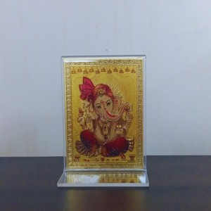 Hitech Sales Gold-Plated Shree Ganesh Religious Acrylic Photo Frame Hindu God and Goddess Temple Art Decor for Home, Office, Car Dashboard and Gift Purpose Hitech Sales Gold-Plated Shree Ganesh Religious Acrylic Photo Frame Hindu God and Goddess Temple Art Decor for Home, Office, Car Dashboard and Gift Purpose