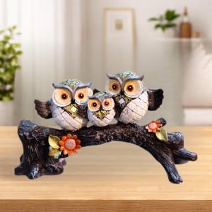 Cute Owl Family Showpiece Figurine on Tree Branch – Decorative Resin Owls Statue for Home, Office & Living Room Décor | Gift Item for Housewarming & Table Decoration Cute Owl Family Showpiece Figurine on Tree Branch – Decorative Resin Owls Statue for Home, Office & Living Room Décor | Gift Item for Housewarming & Table Decoration