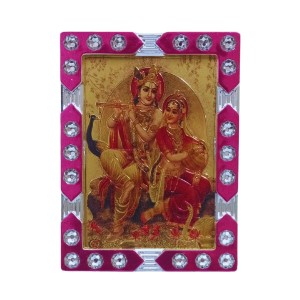 Hitech Sales Mini Decorative Radha Krishna Photo Frame with Designing Border Religious Gift for Home, Office Décor and Card dasboard Small Temple Idol Frame for Worship (6 x 8 cm – 1 Pcs) Hitech Sales Mini Decorative Radha Krishna Photo Frame with Designing Border Religious Gift for Home, Office Décor and Card dasboard Small Temple Idol Frame for Worship (6 x 8 cm – 1 Pcs)