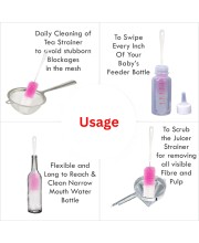 Hitch Sales Nylon Plastic Big Thermos/Bottle Cleaning Brush Multiple Colors Available | Plastic Long Handle Bottle Cleaner Brush for Washing Water Bottle, Baby Bottle, Containers, Vase & Glass, Mug