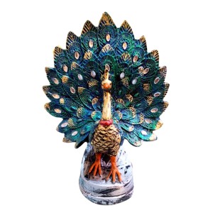 Handcrafted Peacock Showpiece for Home Decor – Colorful Resin Peacock Figurine with Detailed Feather Design – Decorative Tabletop Statue for Living Room, Office & Gift Purpose Handcrafted Peacock Showpiece for Home Decor – Colorful Resin Peacock Figurine with Detailed Feather Design – Decorative Tabletop Statue for Living Room, Office & Gift Purpose