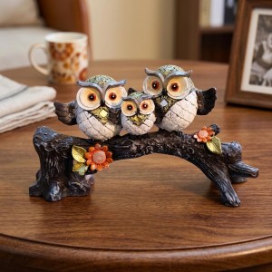 Cute Owl Family Showpiece Figurine on Tree Branch – Decorative Resin Owls Statue for Home, Office & Living Room Décor | Gift Item for Housewarming & Table Decoration Cute Owl Family Showpiece Figurine on Tree Branch – Decorative Resin Owls Statue for Home, Office & Living Room Décor | Gift Item for Housewarming & Table Decoration