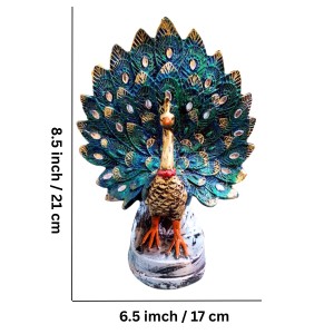 Handcrafted Peacock Showpiece for Home Decor – Colorful Resin Peacock Figurine with Detailed Feather Design – Decorative Tabletop Statue for Living Room, Office & Gift Purpose Handcrafted Peacock Showpiece for Home Decor – Colorful Resin Peacock Figurine with Detailed Feather Design – Decorative Tabletop Statue for Living Room, Office & Gift Purpose