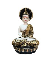 Meditating Buddha Statue – Peaceful Buddha Idol for Home Decor – Resin Meditation Figurine for Living Room, Office Desk, Zen Decor & Spiritual Gifting