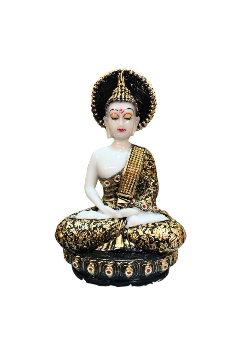 Meditating Buddha Statue – Peaceful Buddha Idol for Home Decor – Resin Meditation Figurine for Living Room, Office Desk, Zen Decor & Spiritual Gifting