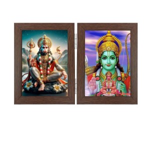 Hitech Sales Shree Hanuman and Ram Vishnu Double Picture Folding Photo Frame for Table, Home, Pooja Room Decor (Brown, 2 Printed Photos, Tabletop) Hitech Sales Shree Hanuman and Ram Vishnu Double Picture Folding Photo Frame for Table, Home, Pooja Room Decor (Brown, 2 Printed Photos, Tabletop)