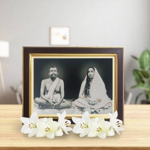Hitech Sales Sri Ramakrishna Paramahansa and Sarada Devi Polystyrene Photo Frame, Rectangular Printed Photo Frame for Pooja Room, Home Decoration and Gifting (Tabletop, 7 x 9 x 0.9 inches, Brown) Hitech Sales Sri Ramakrishna Paramahansa and Sarada Devi Polystyrene Photo Frame, Rectangular Printed Photo Frame for Pooja Room, Home Decoration and Gifting (Tabletop, 7 x 9 x 0.9 inches, Brown)