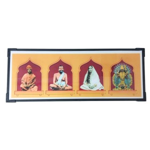 Hitech Sales Swami Vivekananda, Ramakrishna Paramahans, Maa Sarada, Maa Kali Spiritual Decor for Home, Temple, Office (Size - 16 x 6 x 0.5 inches)