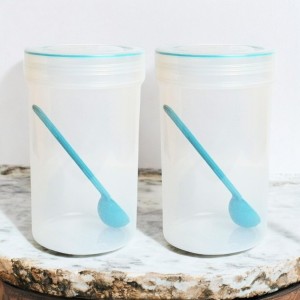 Storage Food Cylindrical Container Set (2 PCS) with Lids, Space-Saving, Airtight & 100% Food Grade | Ideal for Home & Kitchen (1000 ML) | Compact, Ideal for Storage of Food Products | 100% Recyclable
