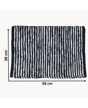 Hi Tech Sales Anti Slip Floor Water Absorbent Door Mat, Bathmat & Home, Kitchen, Office Entrance Mats (Rectangular, Black & White, 38 x 58 cm)