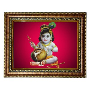 HiTech Sales Lord Krishna Baby Picture Bal Gopal Deity Divine with Yashoda MATA Mother Flute Childhood Image, Wall/Table, Study Room & Living Room, Gifts | PVC Frame & Front Face - Glass (9 x 7) HiTech Sales Lord Krishna Baby Picture Bal Gopal Deity Divine with Yashoda MATA Mother Flute Childhood Image, Wall/Table, Study Room & Living Room, Gifts | PVC Frame & Front Face - Glass (9 x 7)