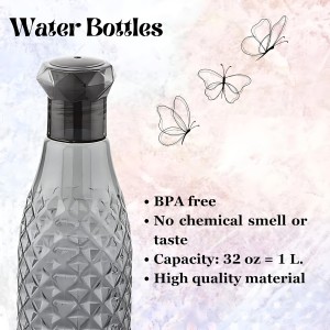 Diamond Crystal Design Latest Water Bottle for Fridge, for Home Office Gym School Boy & Girl, Unbreakable 1000 ml Bottle (Pack of 1, Black, Plastic) Diamond Crystal Design Latest Water Bottle for Fridge, for Home Office Gym School Boy & Girl, Unbreakable 1000 ml Bottle (Pack of 1, Black, Plastic)