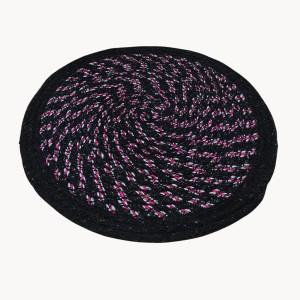 Hi Tech Sales Rugs, Cotton Door Mat (40X40cm) | Absorbent Microfibre Solid Bath Mat | Non Slip Mats for Bathroom, Bedroom, Kitchen, Door Mat, Floor Mat & Entrance | Pack of 1, Round Shape, Black
