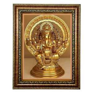 Hi Tech Sales Lord Happy A Golden Ganesh God Photo Frame for Wall/Table, Study & Living Room, Gifts (7 x 9) Hi Tech Sales Lord Happy A Golden Ganesh God Photo Frame for Wall/Table, Study & Living Room, Gifts (7 x 9)