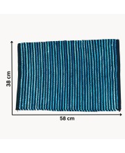 Hi Tech Sales Cotton Anti Slip Floor Water Soak Door Mat | Bathmat & Home, Kitchen, Office Entrance Mats | Rectangular, Blue, 38 x 58 cm