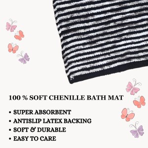 Hi Tech Sales Anti Slip Floor Water Absorbent Door Mat, Bathmat & Home, Kitchen, Office Entrance Mats (Rectangular, Black & White, 38 x 58 cm) Hi Tech Sales Anti Slip Floor Water Absorbent Door Mat, Bathmat & Home, Kitchen, Office Entrance Mats (Rectangular, Black & White, 38 x 58 cm)