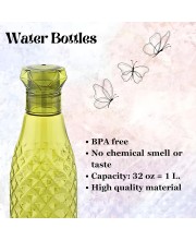 Hi Tech Sales Diamond Design Fridge Water Bottle for Office, Sports, School, Travelling, Gym, Yoga. BPA and Leak Free (1000 ml - Set of 1 Plastic, Unbreakable)
