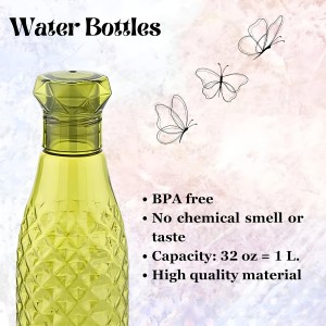 Hi Tech Sales Diamond Design Fridge Water Bottle for Office, Sports, School, Travelling, Gym, Yoga. BPA and Leak Free (1000 ml - Set of 1 Plastic, Unbreakable) Hi Tech Sales Diamond Design Fridge Water Bottle for Office, Sports, School, Travelling, Gym, Yoga. BPA and Leak Free (1000 ml - Set of 1 Plastic, Unbreakable)