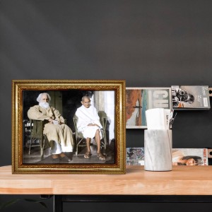 Hi Tech Sales Rabindra Nath Tagore with Gandhi ji(Bapu) Laminated Photo Frame for Wall/Table, Study & Living Room, Gifts (7 x 9 inch) Hi Tech Sales Rabindra Nath Tagore with Gandhi ji(Bapu) Laminated Photo Frame for Wall/Table, Study & Living Room, Gifts (7 x 9 inch)