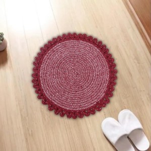 Hitech Rugs Durable Cotton Door Mat || Heavy Duty Indoor Outdoor Easy Clean Mats for Living Room, Bathroom, Kitchen, Entrance (Pack of 1, Round Shape, Red) Hitech Rugs Durable Cotton Door Mat || Heavy Duty Indoor Outdoor Easy Clean Mats for Living Room, Bathroom, Kitchen, Entrance (Pack of 1, Round Shape, Red)