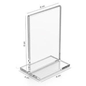 Transparent Acrylic T Shape Display Stand (8 × 6 × 4 cm) – Clear Photo Holder, Price Tag Holder, Table Sign Holder for Shop Counter, Office Desk, Menu Card & Photo Display (pack of 5) Transparent Acrylic T Shape Display Stand (8 × 6 × 4 cm) – Clear Photo Holder, Price Tag Holder, Table Sign Holder for Shop Counter, Office Desk, Menu Card & Photo Display (pack of 5)