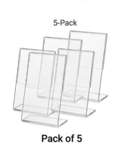 Clear Acrylic L Shape Display Stand 9.5 x 7 cm – Transparent Photo Holder, Price Tag Holder, Table Sign Display Stand for Shop Counter, Office Desk, Restaurant Menu & Photo Frame (5) Clear Acrylic L Shape Display Stand 9.5 x 7 cm – Transparent Photo Holder, Price Tag Holder, Table Sign Display Stand for Shop Counter, Office Desk, Restaurant Menu & Photo Frame (5)