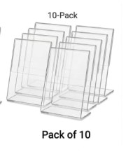 Clear Acrylic L Shape Display Stand 9.5 x 7 cm – Transparent Photo Holder, Price Tag Holder, Table Sign Display Stand for Shop Counter, Office Desk, Restaurant Menu & Photo Frame (10) Clear Acrylic L Shape Display Stand 9.5 x 7 cm – Transparent Photo Holder, Price Tag Holder, Table Sign Display Stand for Shop Counter, Office Desk, Restaurant Menu & Photo Frame (10)