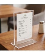 Transparent Acrylic T Shape Display Stand (8 × 6 × 4 cm) – Clear Photo Holder, Price Tag Holder, Table Sign Holder for Shop Counter, Office Desk, Menu Card & Photo Display (pack of 5) Transparent Acrylic T Shape Display Stand (8 × 6 × 4 cm) – Clear Photo Holder, Price Tag Holder, Table Sign Holder for Shop Counter, Office Desk, Menu Card & Photo Display (pack of 5)