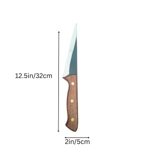 Small Kitchen Knife with Wooden Handle, Stainless Steel Sharp Blade, Multipurpose Utility Knife for Fruit, Vegetable & Meat Cutting.