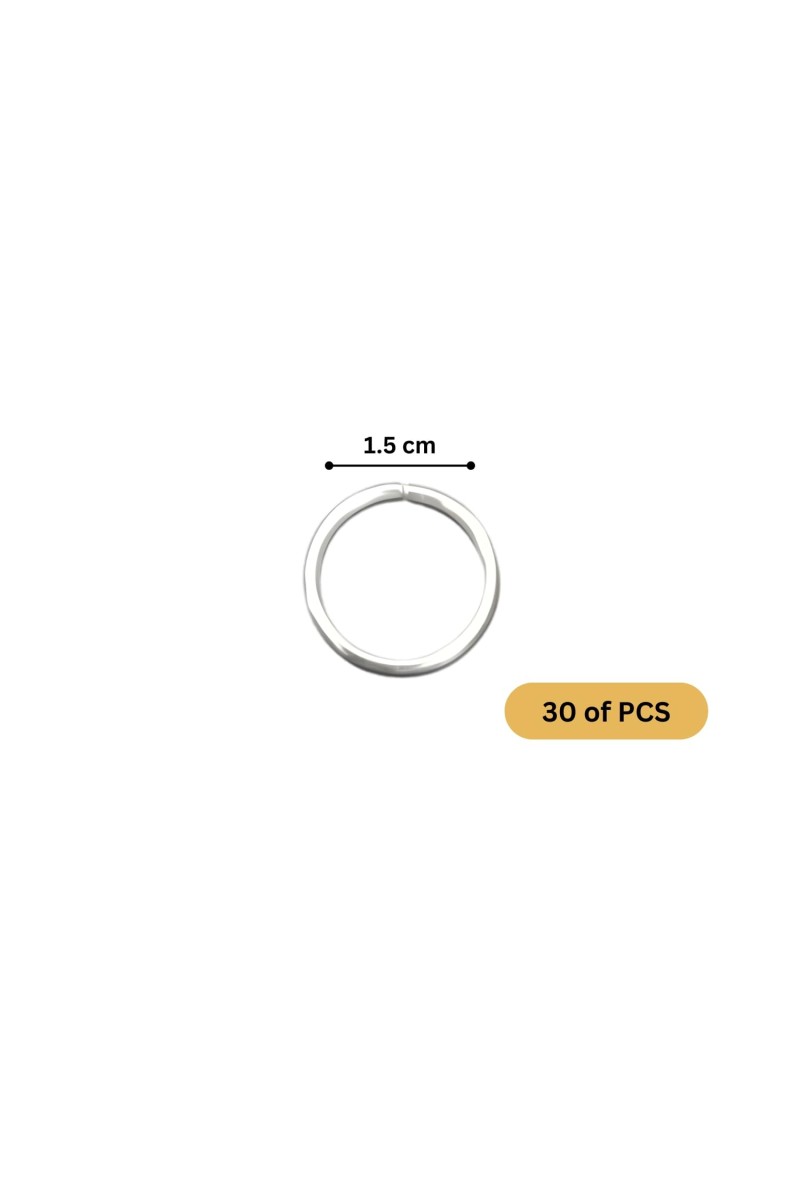 Round Stainless Steel Split Rings for Craft & Jewelry Making (30 Pcs) | Strong Jump Rings for Keychains, DIY Projects, Art & Repair Work – Silver Finish