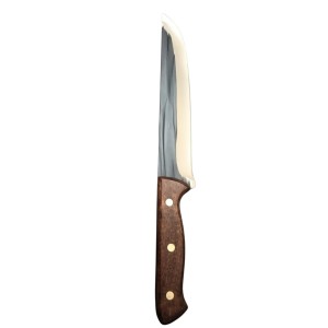Stainless Steel Kitchen Knife with Wooden Handle – Razor Sharp Multipurpose Chef Utility Knife for Cutting, Slicing & Chopping (Large)