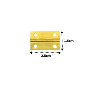 12 pcs Mini Hinges with Screws – Small Brass Hardware for Wooden Boxes, Models & Furniture 12 pcs Mini Hinges with Screws – Small Brass Hardware for Wooden Boxes, Models & Furniture