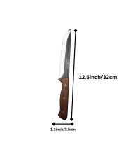 Stainless Steel Kitchen Knife with Wooden Handle – Razor Sharp Multipurpose Chef Utility Knife for Cutting, Slicing & Chopping (Large) Stainless Steel Kitchen Knife with Wooden Handle – Razor Sharp Multipurpose Chef Utility Knife for Cutting, Slicing & Chopping (Large)