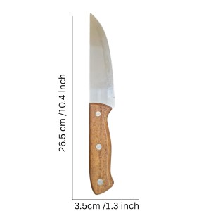 Stainless Steel Kitchen Knife with Wooden Handle – Sharp Multipurpose Chef Knife for Vegetables, Fruits & Meat Cutting
