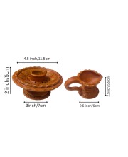 Handcrafted Terracotta Dhoop Daani Stand with Diya Pradeep - Traditional Indian Incense Holder & Oil Lamp for Pooja, Meditation, and Home Decor, Religious Rituals Handcrafted Terracotta Dhoop Daani Stand with Diya Pradeep - Traditional Indian Incense Holder & Oil Lamp for Pooja, Meditation, and Home Decor, Religious Rituals