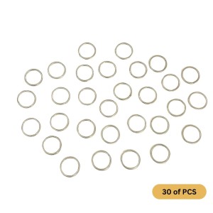 Round Stainless Steel Split Rings for Craft & Jewelry Making (30 Pcs) | Strong Jump Rings for Keychains, DIY Projects, Art & Repair Work – Silver Finish Round Stainless Steel Split Rings for Craft & Jewelry Making (30 Pcs) | Strong Jump Rings for Keychains, DIY Projects, Art & Repair Work – Silver Finish