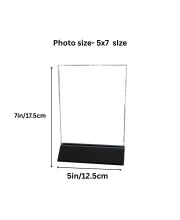 Clear Acrylic Photo Frame Stand | Transparent Crystal Photo Holder for Table & Desk Display | Modern Minimalist Picture Frame for Home, Office & Tabletop Photo Stand (5x7 size). Clear Acrylic Photo Frame Stand | Transparent Crystal Photo Holder for Table & Desk Display | Modern Minimalist Picture Frame for Home, Office & Tabletop Photo Stand (5x7 size).