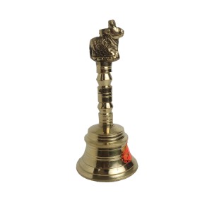 Brass Nandi Ghanti Ganti Bell for Home Mandir Puja 4 inch Brass Bell puja Religious Ceremonies Small Temple Rituals Religious inches Brass Nandi Ghanti Ganti Bell for Home Mandir Puja 4 inch Brass Bell puja Religious Ceremonies Small Temple Rituals Religious inches