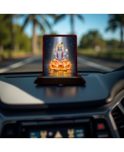 Car Desk/Table Top Lord Vishnu Wooden Photo Stand 3x4 Inches, Compact & Stylish Spiritual Display For Car, Home & Office (Pack Of 1) (F14403) Car Desk/Table Top Lord Vishnu Wooden Photo Stand 3x4 Inches, Compact & Stylish Spiritual Display For Car, Home & Office (Pack Of 1) (F14403)