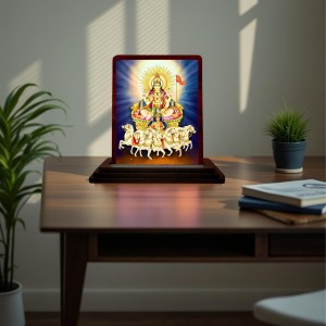 Car Desk/Table Top Lord Surya Wooden Photo Stand 3x4 Inches, Compact & Stylish Spiritual Display For Car, Home & Office (Pack Of 1) (F14514) Car Desk/Table Top Lord Surya Wooden Photo Stand 3x4 Inches, Compact & Stylish Spiritual Display For Car, Home & Office (Pack Of 1) (F14514)