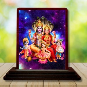 Car Desk/Table Top Lord Vishnu Lakshmi Wooden Photo Stand 3x4 Inches, Compact & Stylish Spiritual Display For Car, Home & Office (Pack Of 1) (F14441) Car Desk/Table Top Lord Vishnu Lakshmi Wooden Photo Stand 3x4 Inches, Compact & Stylish Spiritual Display For Car, Home & Office (Pack Of 1) (F14441)