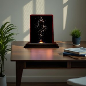 Car Desk/Table Top Lord Shiva Wooden Photo Stand 3x4 Inches, Compact & Stylish Spiritual Display For Car, Home & Office (Pack Of 1) (F14407) Car Desk/Table Top Lord Shiva Wooden Photo Stand 3x4 Inches, Compact & Stylish Spiritual Display For Car, Home & Office (Pack Of 1) (F14407)
