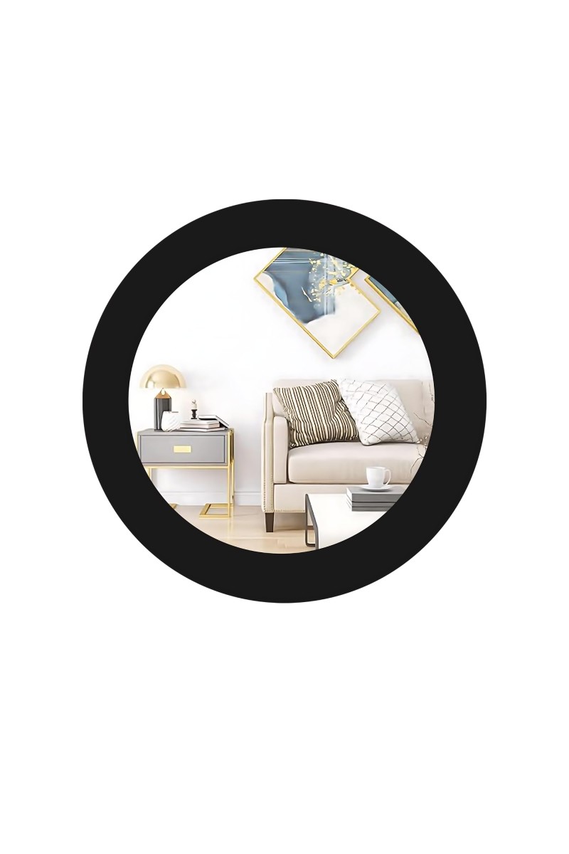 Sleek Round Wall Mounted Bathroom, Basin Mirror, Mirror for Home, Bedroom, Ideal for Modern Bathrooms (14X18)