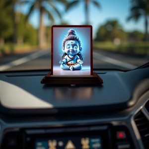 Car Desk/Table Top Lord Shiva Wooden Photo Stand 3x4 Inches, Compact & Stylish Spiritual Display For Car, Home & Office (Pack Of 1) (F14621) Car Desk/Table Top Lord Shiva Wooden Photo Stand 3x4 Inches, Compact & Stylish Spiritual Display For Car, Home & Office (Pack Of 1) (F14621)