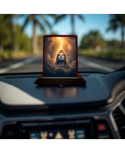 Car Desk/Table Top Lord Shiva Wooden Photo Stand 3x4 Inches, Compact & Stylish Spiritual Display For Car, Home & Office (Pack Of 1) (F14624)