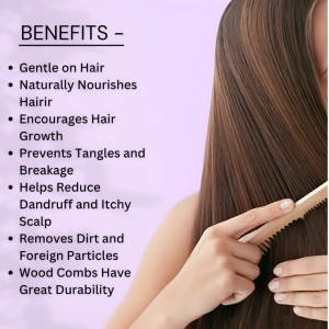 Hi Tech Sales Wooden Comb | Wood Kangi for Hair Growth, Hair fall & Dandruff Control | Handcrafted Designer Comb | For Men And Women Pack of 2 Hi Tech Sales Wooden Comb | Wood Kangi for Hair Growth, Hair fall & Dandruff Control | Handcrafted Designer Comb | For Men And Women Pack of 2