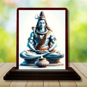 Car Desk/Table Top Lord Shiva Wooden Photo Stand 3x4 Inches, Compact & Stylish Spiritual Display For Car, Home & Office (Pack Of 1) (F14630) Car Desk/Table Top Lord Shiva Wooden Photo Stand 3x4 Inches, Compact & Stylish Spiritual Display For Car, Home & Office (Pack Of 1) (F14630)