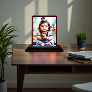 Car Desk/Table Top Lord Shiva Wooden Photo Stand 3x4 Inches, Compact & Stylish Spiritual Display For Car, Home & Office (Pack Of 1) (F14505) Car Desk/Table Top Lord Shiva Wooden Photo Stand 3x4 Inches, Compact & Stylish Spiritual Display For Car, Home & Office (Pack Of 1) (F14505)